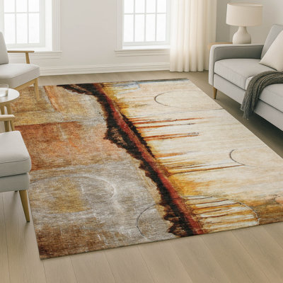 Premium Machine Washable Mayfield Abstract Rug