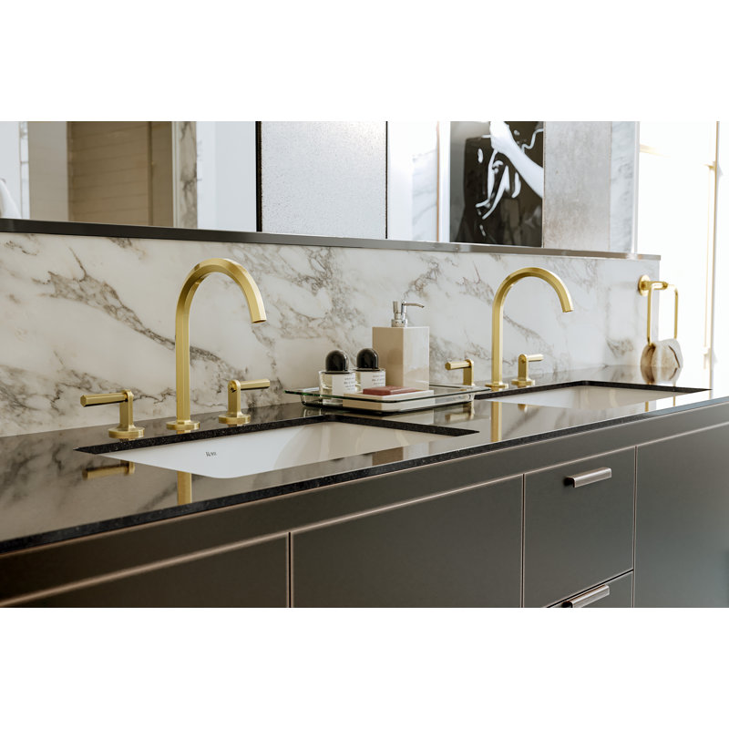 Eirene 16'' White Solid Surface Rectangular Undermount Bathroom Sink