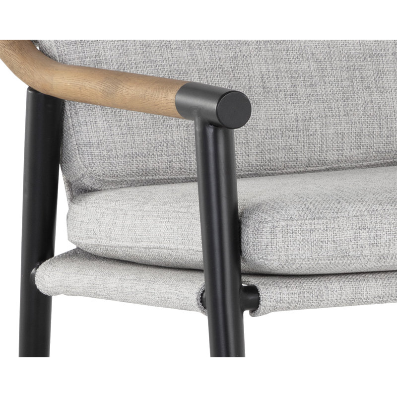 Upholstered Stool with Metal Frame