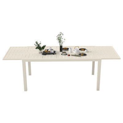 97.2"L Extendable Aluminum Outdoor Dining Table