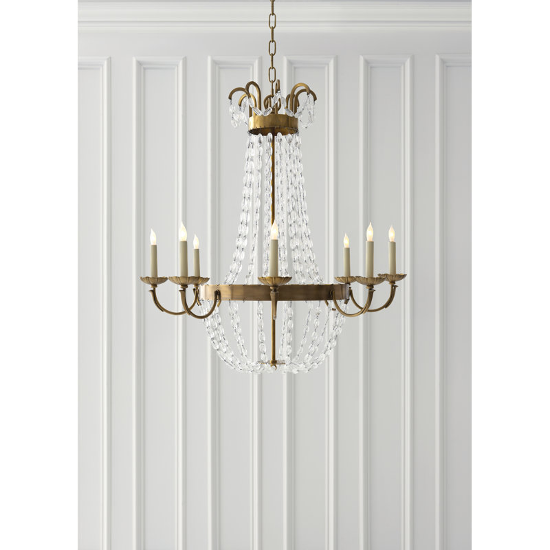Chapman & Myers Paris Flea Market Medium Chandelier, 33" H x 32" W x 32" D, Antique-Burnished Brass