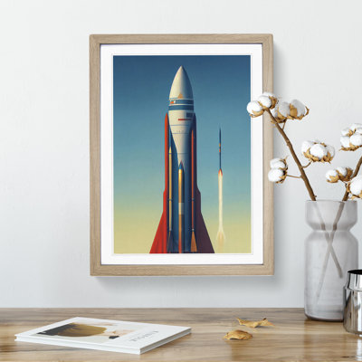 Awesome Spaceship Rocket 1 Piece Single Picture Frame Wall Art