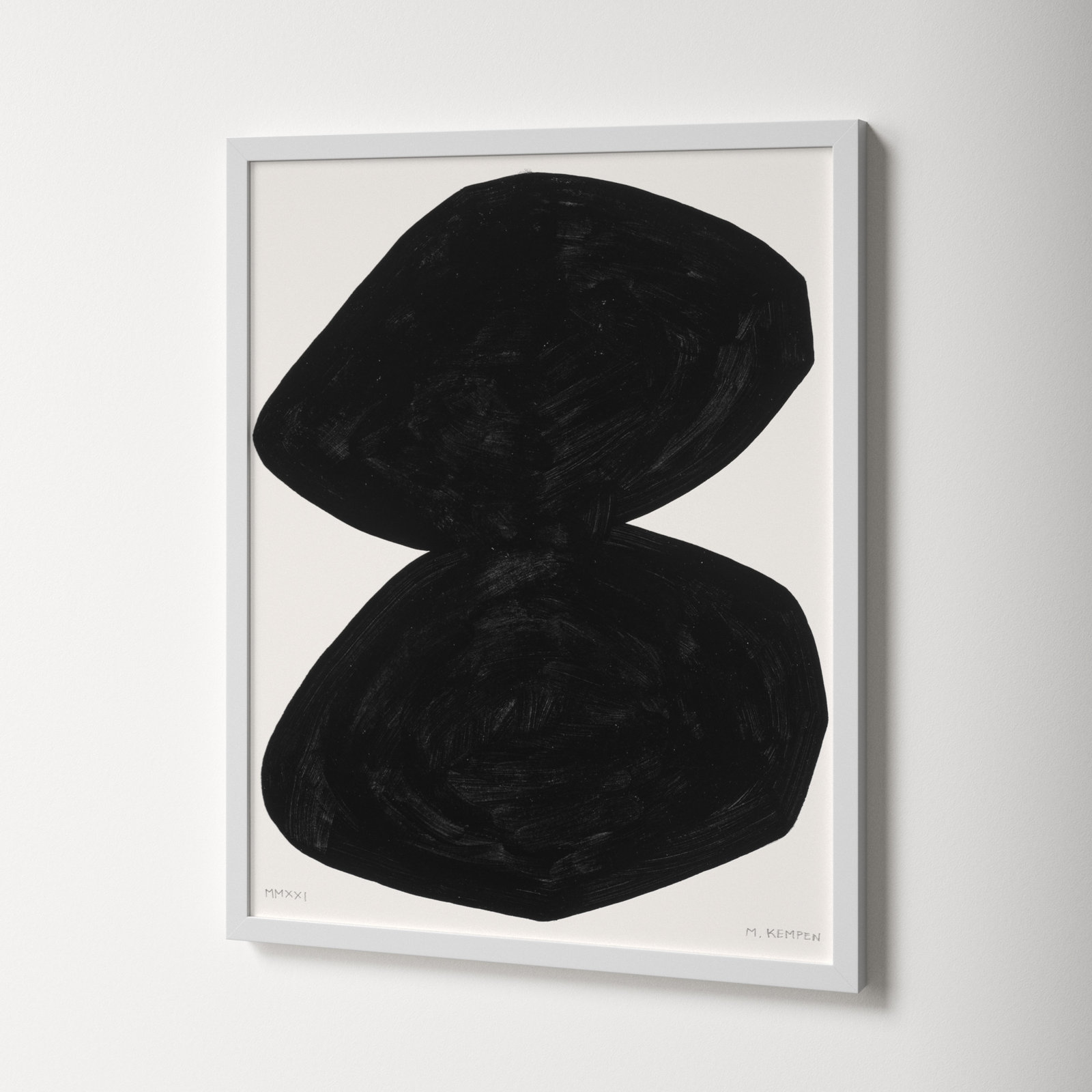Module On White 2 by Michael Kempen, White, 30" H x 24" W x 1.25" D