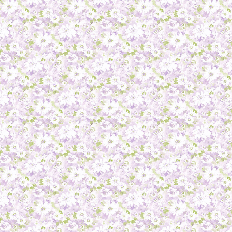 Rouleau de papier peint L 32,7 pi x l 20,5 po Margate, Mauve / Vert