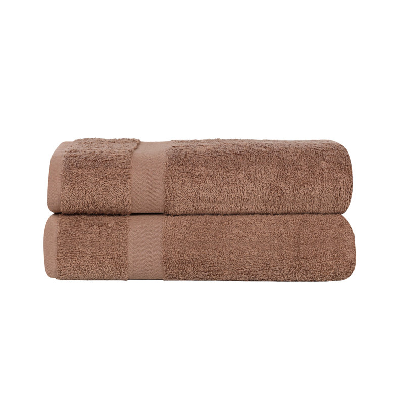 Ensemble de serviettes de bain en coton léger à séchage rapide, Drap de bain - paquet de 2, Café au lait