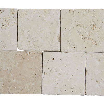 Carrelage mural aspect pierre travertin 4 po x 4 po Hopkins