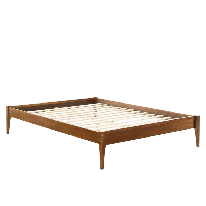 June Wood Platform Bed Frame, Queen, Black