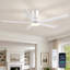 Ventilateur de plafond suspendu 54 "avec lumière à intensité variable RVB + CCT, 6 vitesses, télécommande / application pour salon, chambre à coucher-392357448-392357451