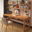 Bureau rectangulaire en bois massif brun-118509469