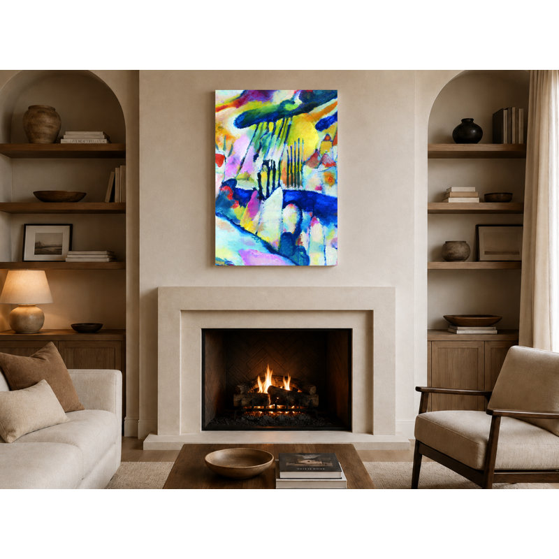 Paysage avec pluie (1913) - Portrait, art mural sur toile, 11" W x 14" H