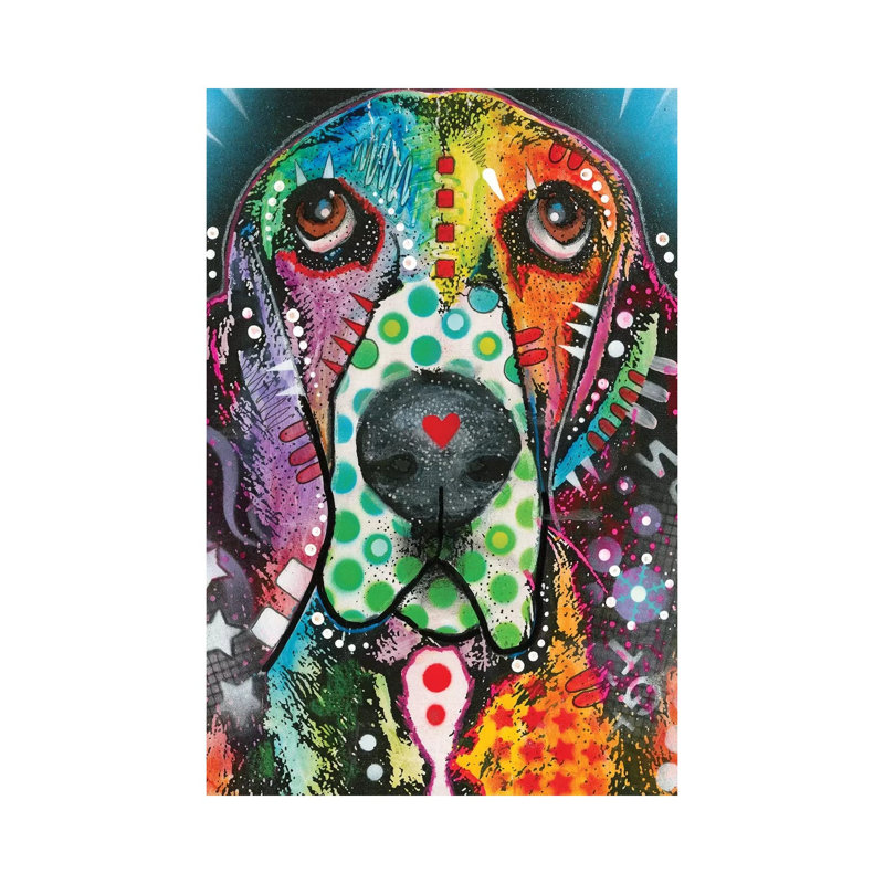 Coonhound by Dean Russo - Wrapped Canvas Print, 20.32 cm H x 30.48 cm W
