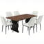  Table de salle à manger extensible avec chaises rembourrées Kincannon-132042315-132042312