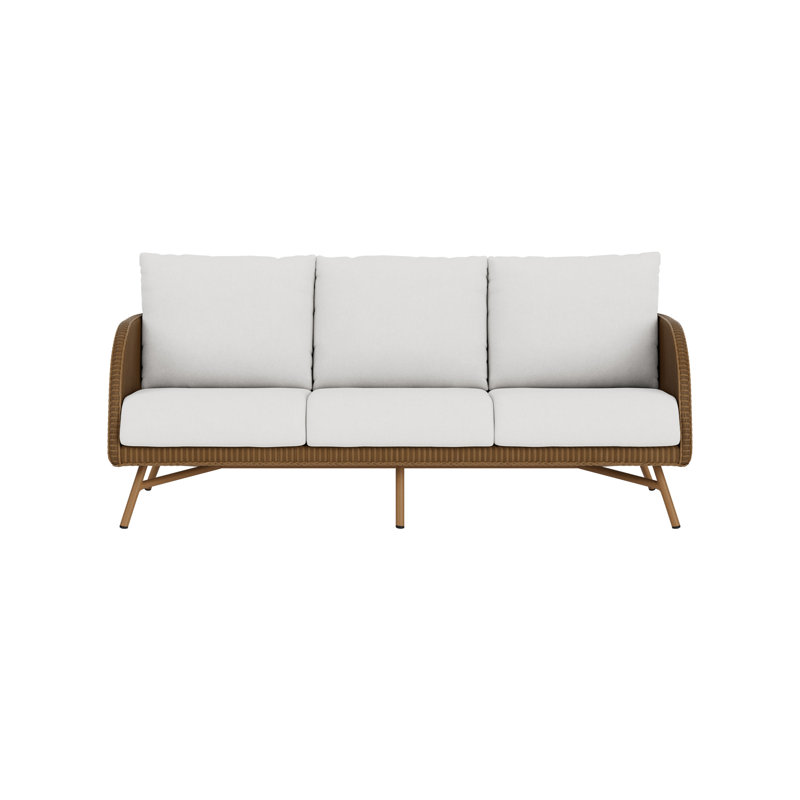 Essence Outdoor 3 - Seat Patio Sofa, Sailcloth Seagull, White