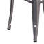 Tabouret de bar d'intérieur en métal avec dossier carré 30 po-796203440-796203441