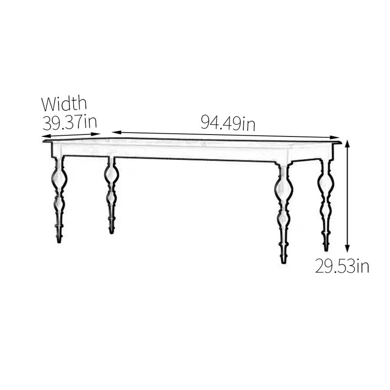 Quan, 29.53”H x 94.49”L x 39.37”W