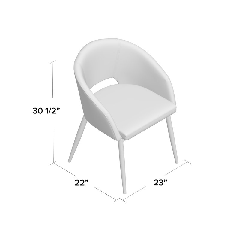Urban Unity Upholstered Arm Chair, Gray , Black Faux Leather