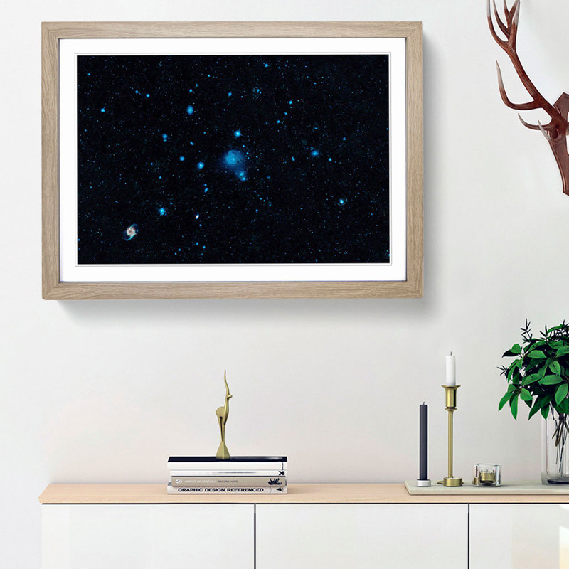 Out of Space Vol.10 - Picture Frame Graphic Art Print, 27cm H x 36cm W x 2cm D, Oak Framed