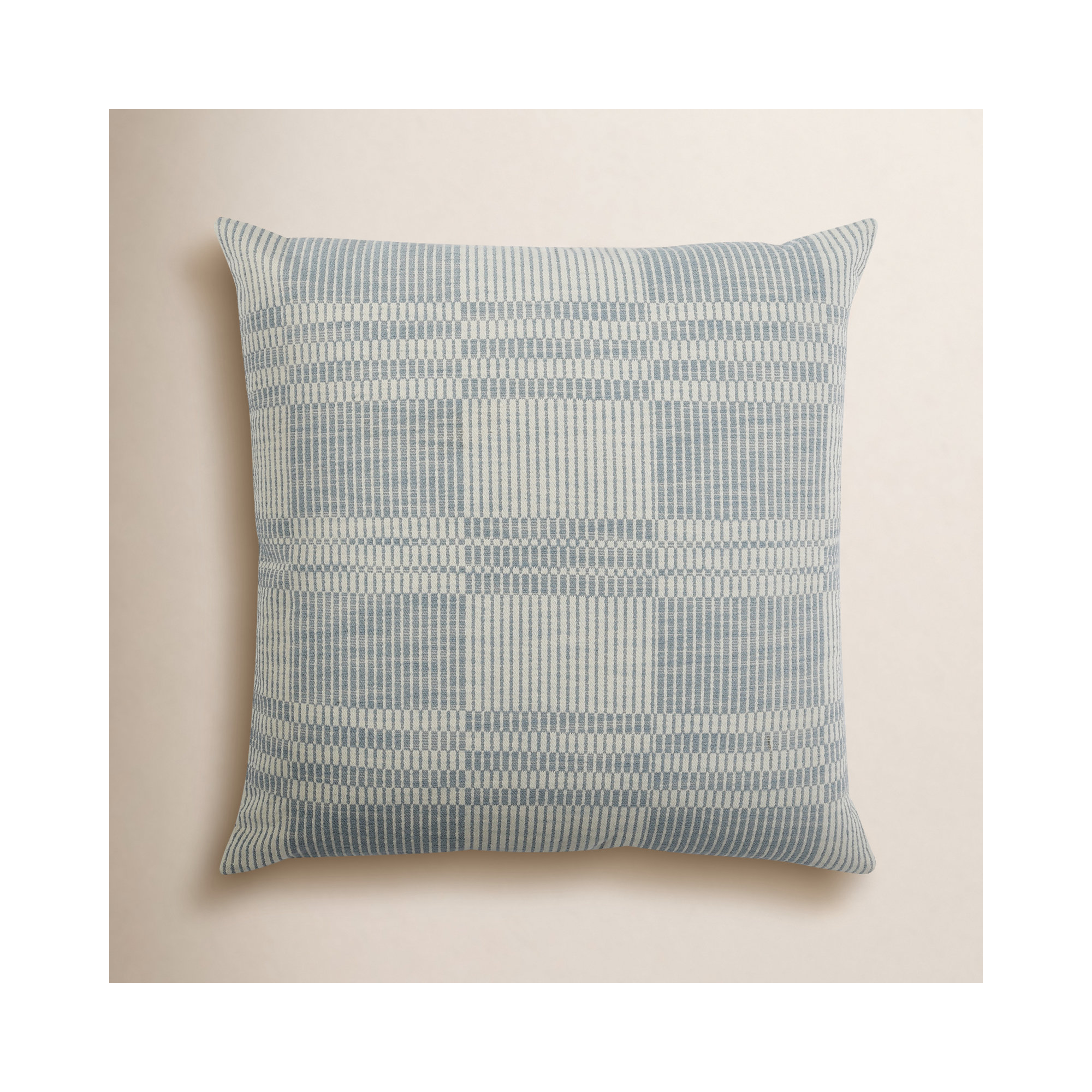 Nieve Plaid Cotton Throw Pillow, Blue