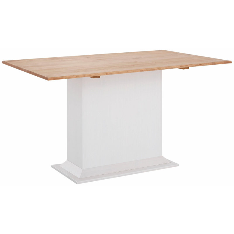 Rosa Solid Wood Dining Table, White, 75cm H x 65cm W x 105cm L