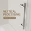 Porte de douche coulissante simple sans cadre, porte de baignoire avec poignée en acier inoxydable