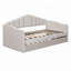 Lit de jour simple tapissier avec couchette, poches et ports USB-1730646469