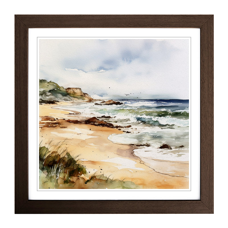 Single Picture Frame Print on Wood, Walnut