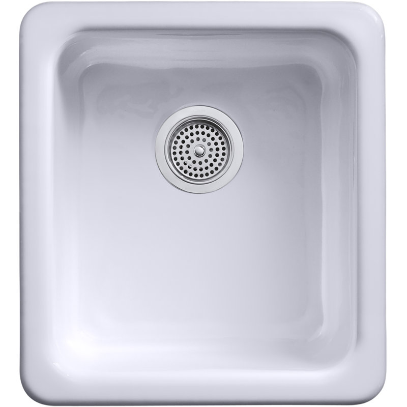IronTones 17" L x 18-3/4" W x 8-1/4" Top-Mount/Under-Mount Single-Bowl Kitchen Sink, Lavender Gray