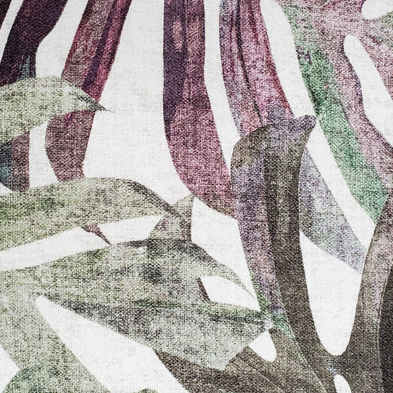 Coussin Pattaya Green Palm 12X20, Mauve