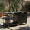 Chariot de barbecue d'extérieur de 35 pouces avec évier en acier inoxydable, table de préparation pour barbecue avec robinet, tablettes de rangement et roues verrouillables pour la cuisine d'extérieur, de jardin et d'extérieur FEASTO