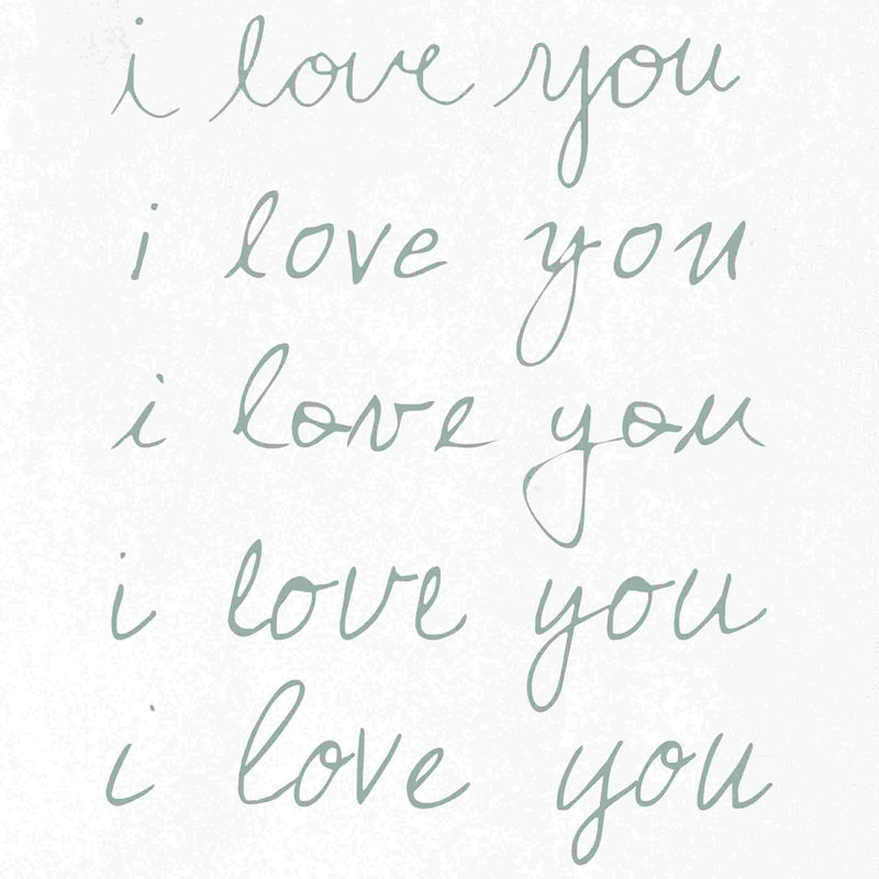 I Love You X5, H 12 po x l 12 po x P 1,25 po