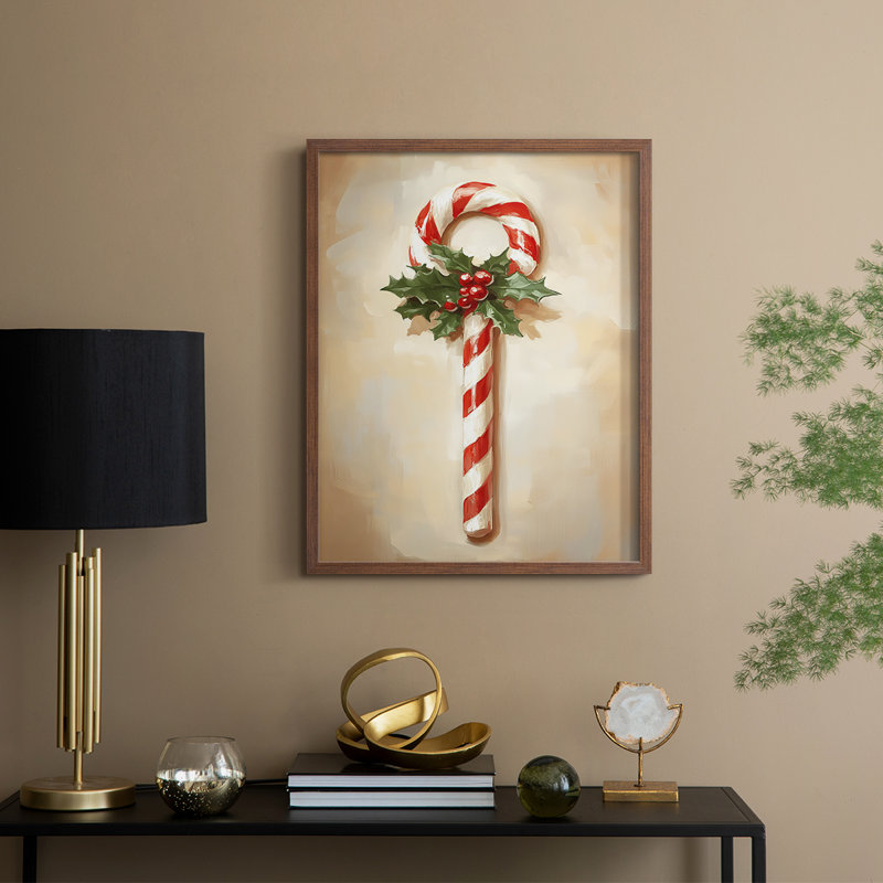 «Christmas Holiday Art», série 2, reproduction encadrée en bois massif, H 30 po x l 24 po, Noyer