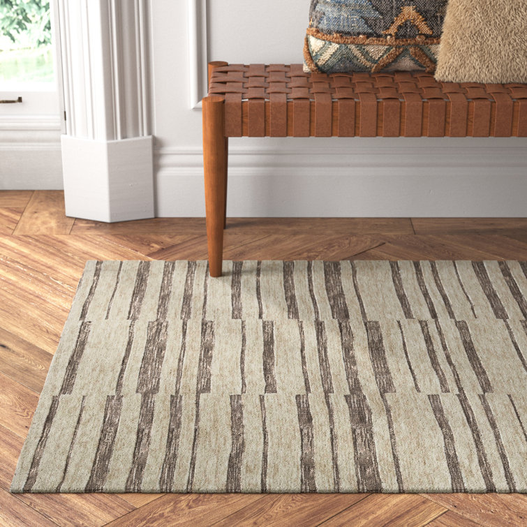 Gertie Striped Natural/Taupe Area Rug