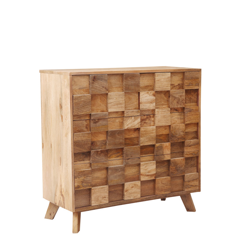 Alexandru Solid Wood 90cm W 4 - Drawer Chest of Drawers
