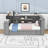 Twin Wood Daybed with LED Light, Twin Trundle and Charging Station-1180868405