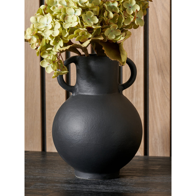 Handmade Aluminimum Table Vase, Black
