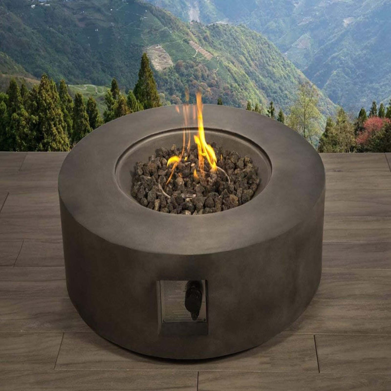 Foyer de table d'extérieur 12 po en béton renforcé de fibres