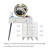 Abraam Make Up Vanity Set Dressing Tabl with Upholstered Stool and Round LED Variable Light Mirror