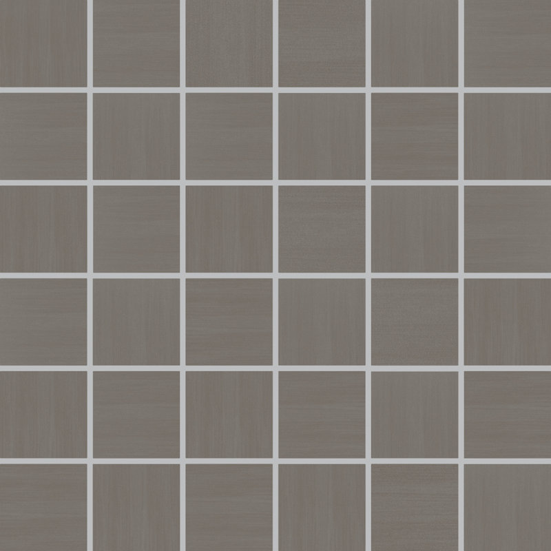 Refinery 2'' W x 2'' L Porcelain Tile Grid Mosaic Sheet, Charcoal