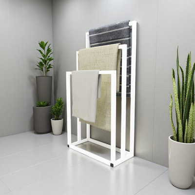 Metal Freestanding Towel Rack 3 Tiers Hand Towel Holder Organizer For Bathroom Accessories