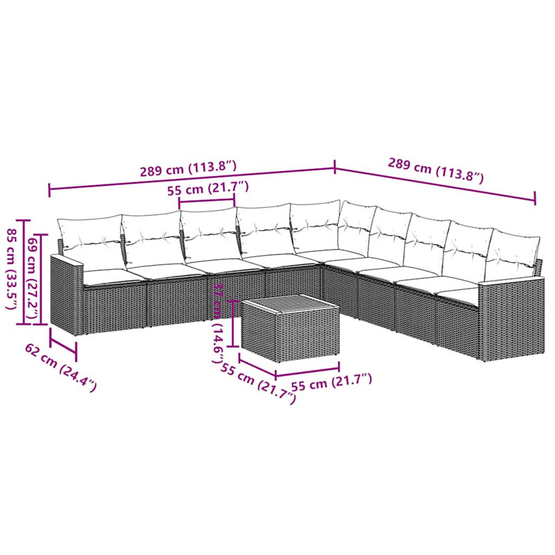 Vidaxl Garden Sofa Set