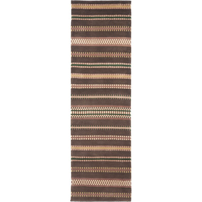 Tapis brun en laine noué à la main Lexington