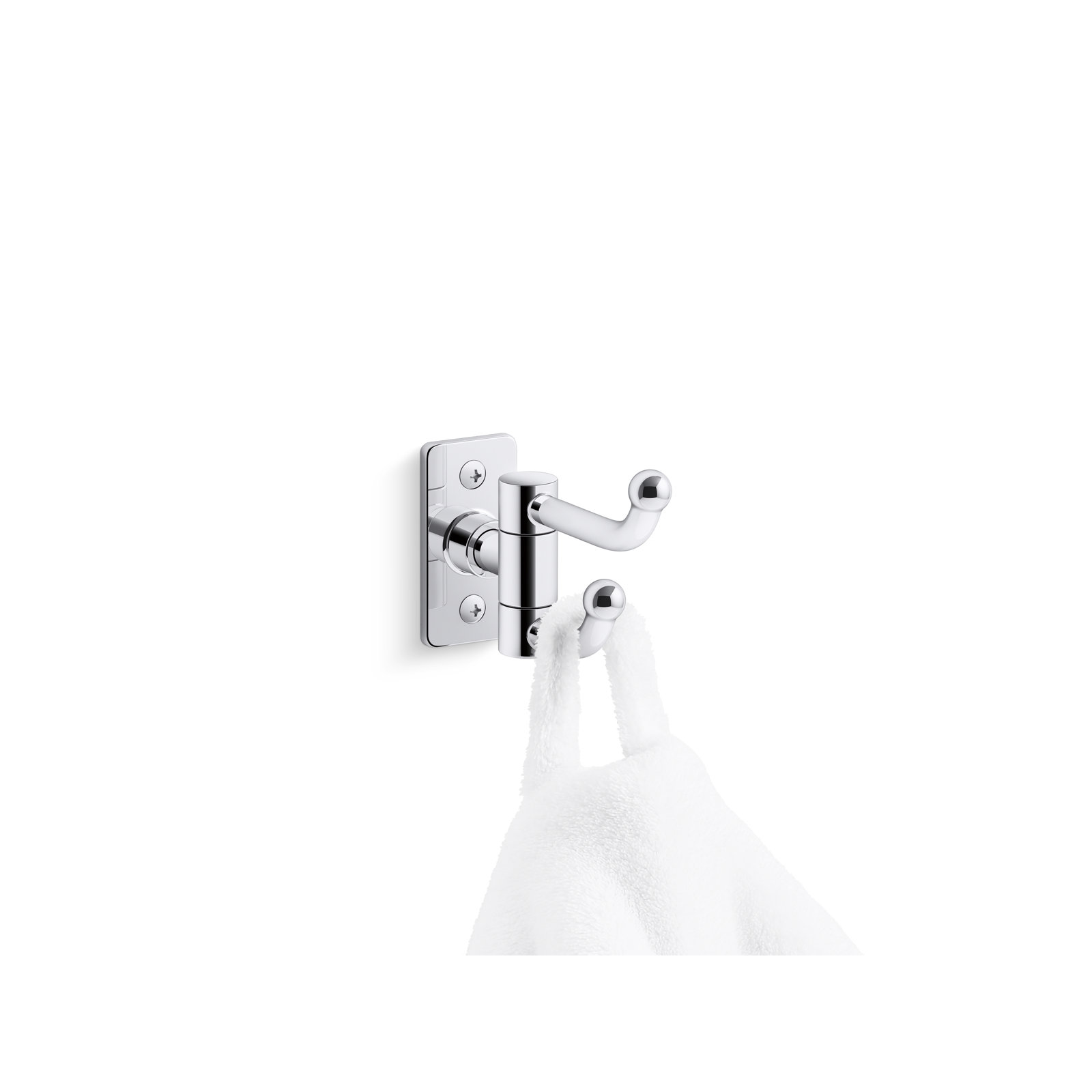 Castia by Studio McGee Double Robe Hook, Polished Chrome