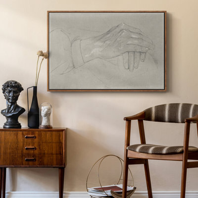 Vintage Sketch-XXXIV Framed Gallery Wrapped Canvas