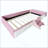 Velvet Upholstered Daybed With Stairs & Gas Lift Storage Ottoman, Contrast Color, Padded Guardrails-1420809611-1420809622