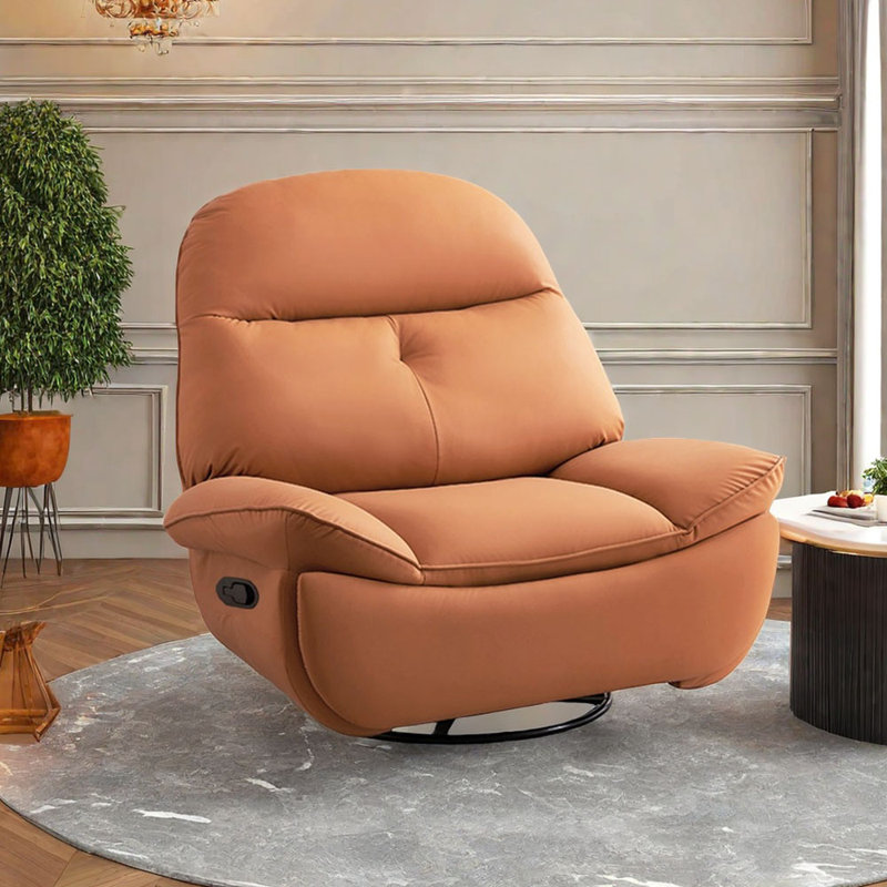 Fauteuil inclinable en similicuir Zeanna, Orange