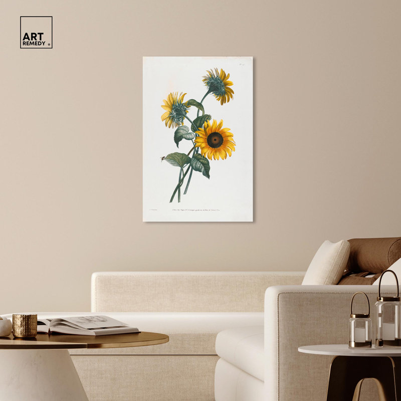 Art Remedy, impressions sur toile, tournesol, Toile tendue, H 45 po x l 30 po