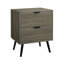 Table de bout Zena, table de bout, 2 tiroirs, finition gris rustique 19 po-117054055