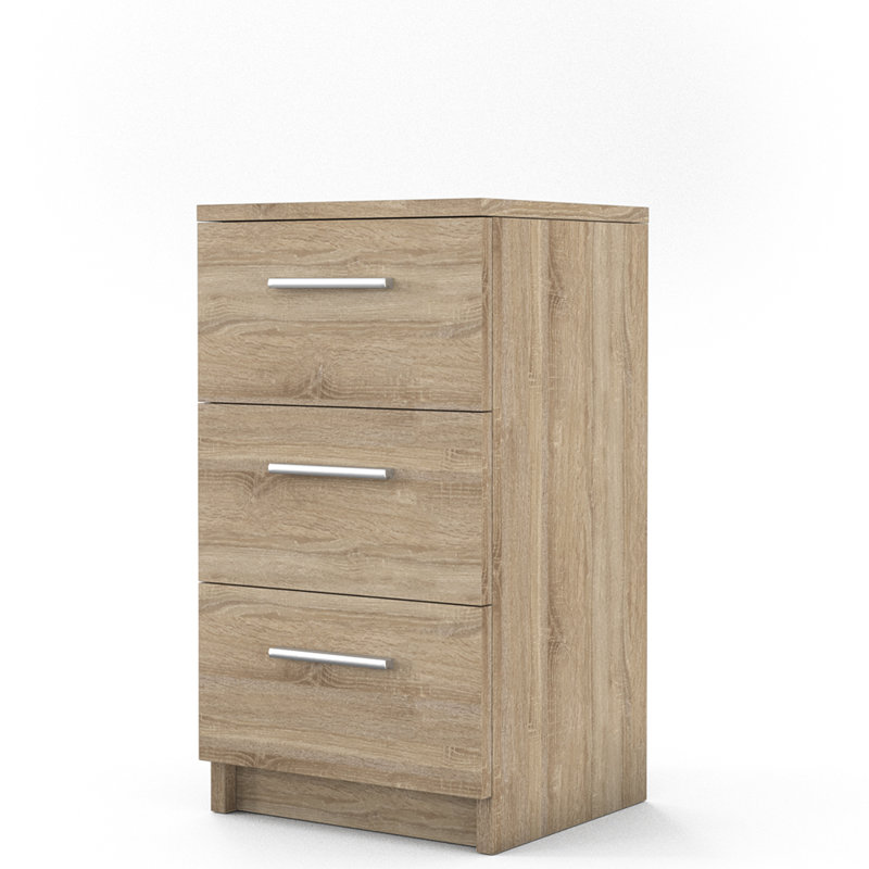 Monck 38 cm W Bedside Table, Sonoma Oak