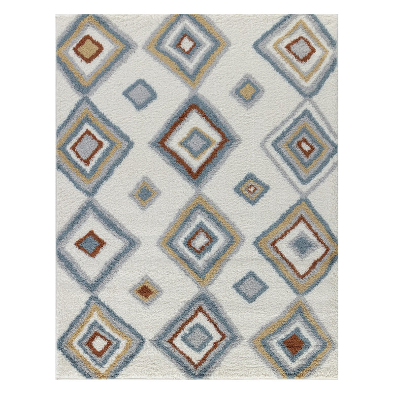 Tapis à poils longs Loft ivoire à poils longs 5 pi 3 po x 7 pi Loft, Rectangle 5 pi 3 po x 7 pi
