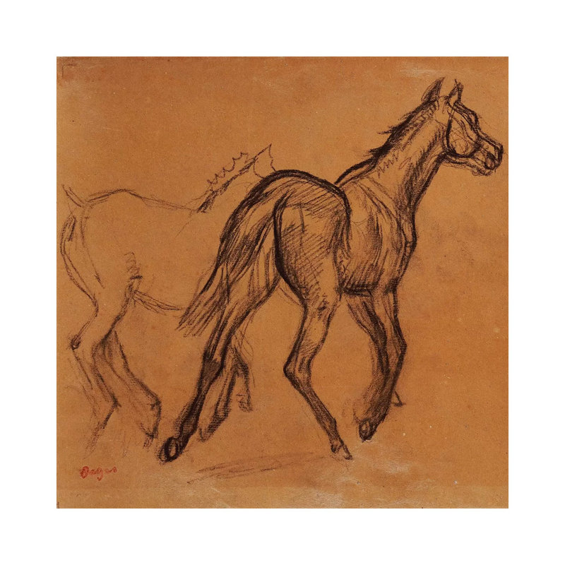 Horses, C.1882 by Edgar Degas - Wrapped Canvas Print, 45.72 cm H x 45.72 cm W x 1.91 cm D